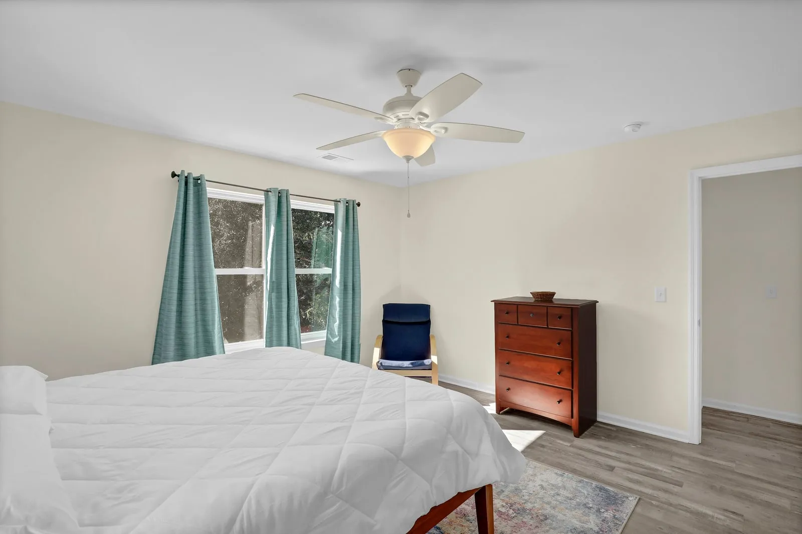 Coastal bedroom with calming decor